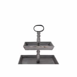 3R Studios Bungalow Lane Grey 3-Tier Decorative Tray with Distressed Wood & Metal Construction thumbnail 6