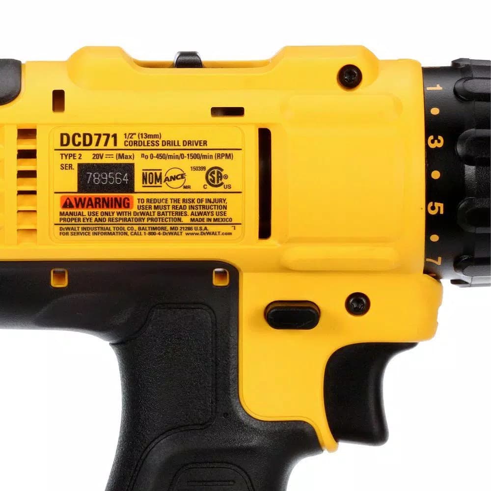 DEWALT 20V MAX Cordless 1/2 in. Drill/Driver Kit with (2) 1.3 Ah Batteries, Charger & Bag