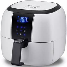 Ovente 3.2 Qt. White Air Fryer with Grill Pan and Non-Stick Basket, 1400W, 6 Presets thumbnail 7