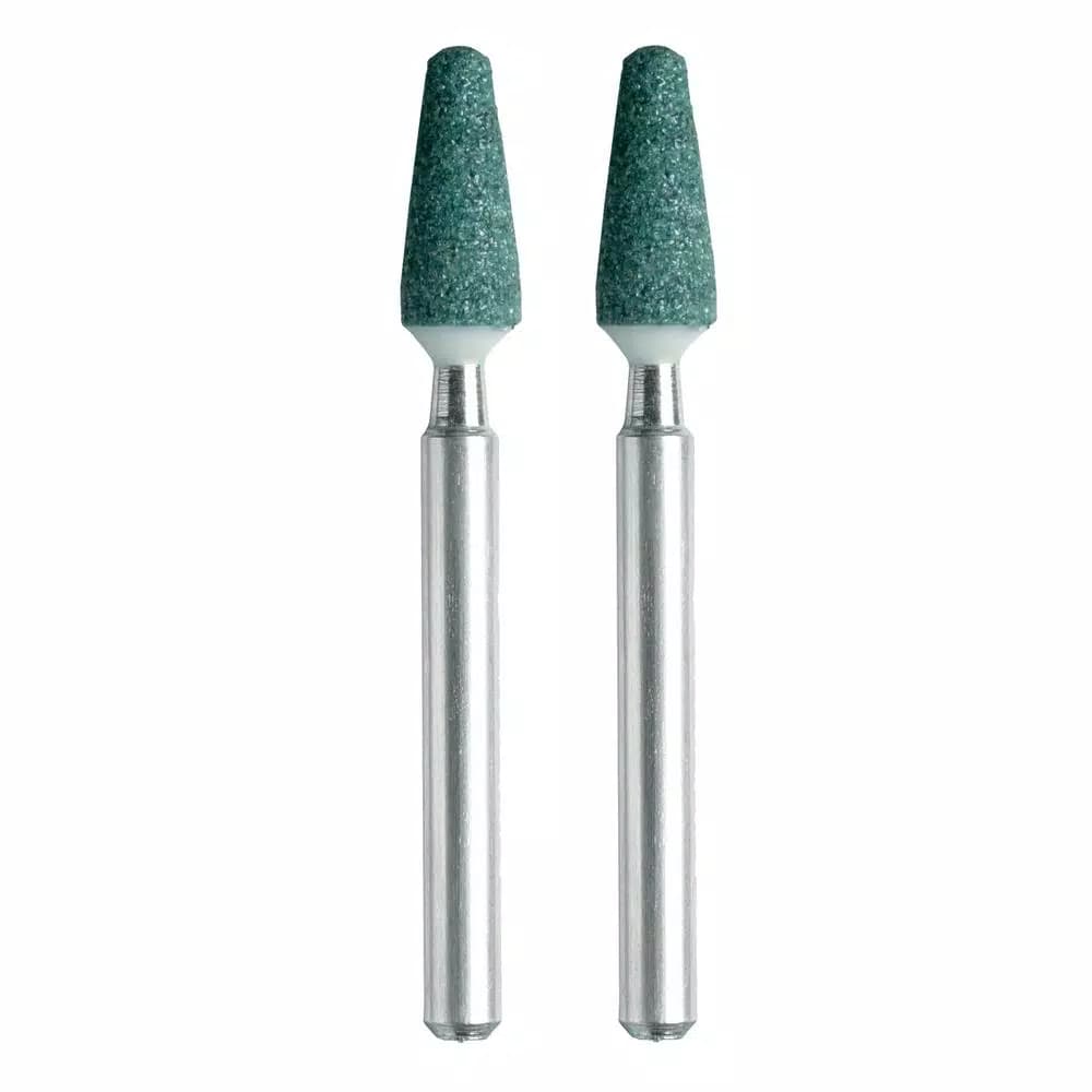 Dremel Dermal 84922 3/16 in. Silicon Carbide Cone Grinding Stone for Glass, Stone & Ceramic (2-Pack)