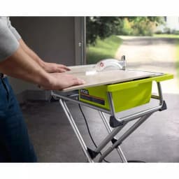 RYOBI 7 in. 4.8 Amp Wet Tile Saw with Stand, Cuts Ceramic, Porcelain, and Stone thumbnail 2