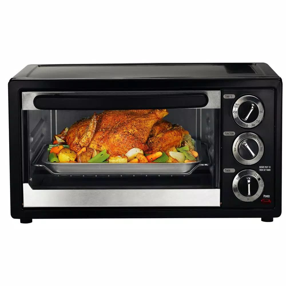 Courant 6-Slice Black Convection and Broil Toaster Oven