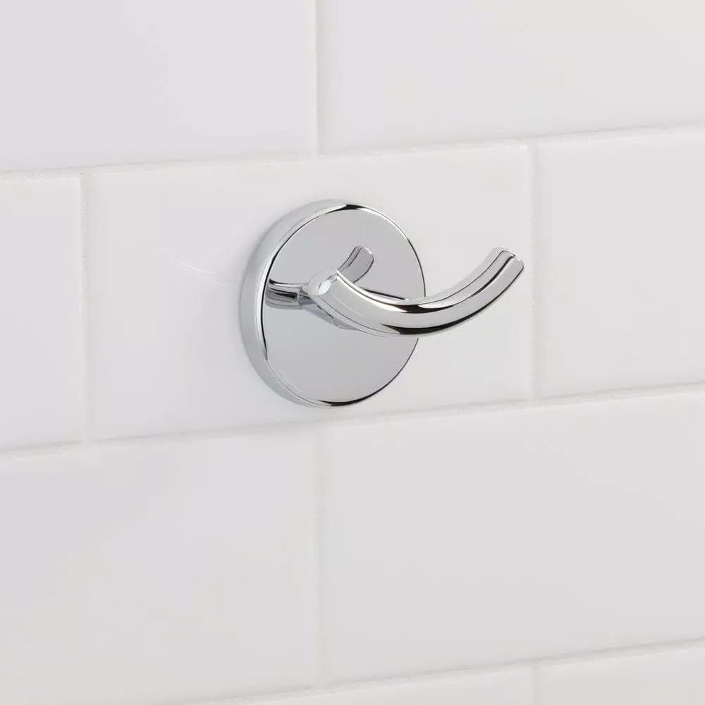 Glacier Bay Dorset Double Robe Hook, Chrome Finish