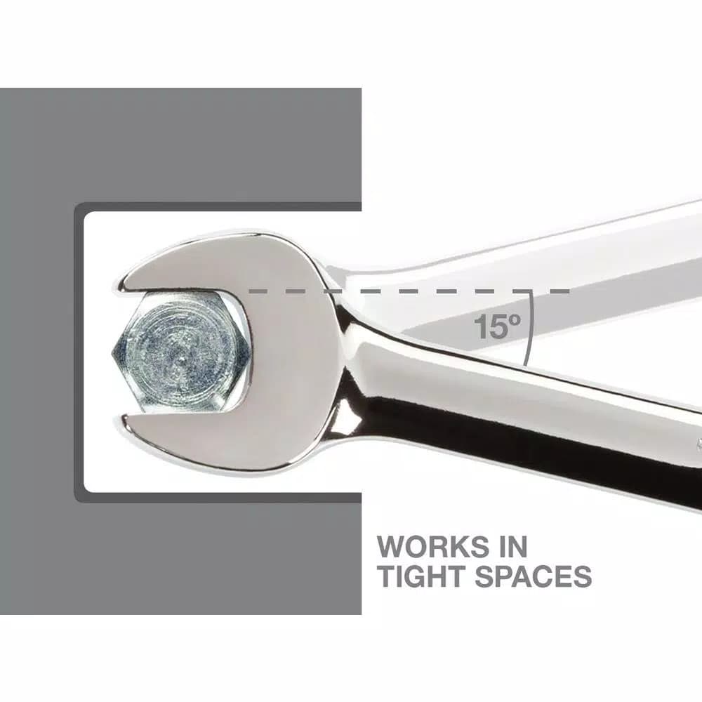 TEKTON 10 mm Stubby Combination Wrench, Chrome Vanadium Steel