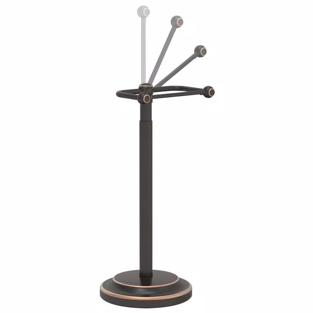 Delta Porter Telescoping Pivoting Freestanding Toilet Paper Holder, Oil Rubbed Bronze