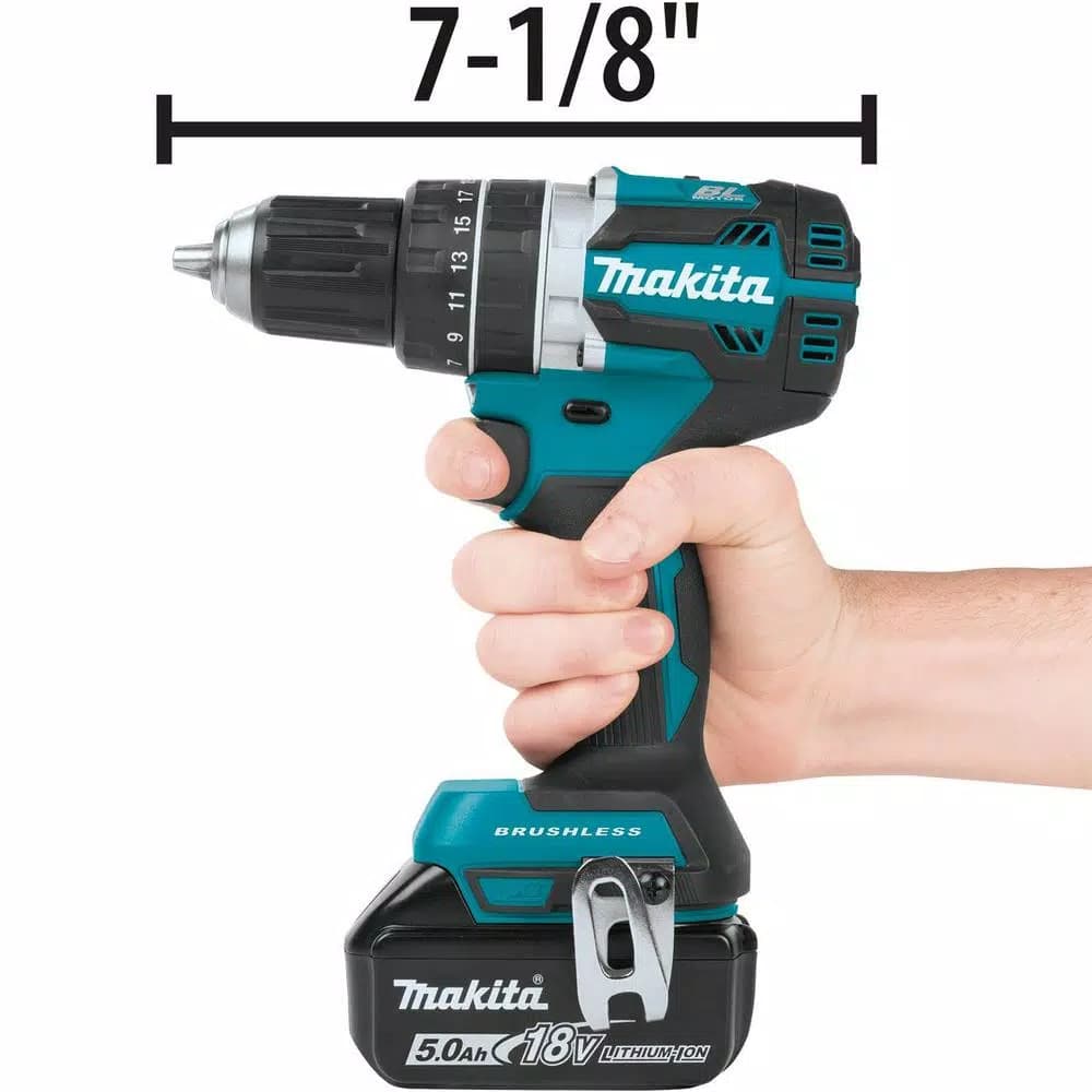 Makita 18V LXT Brushless Cordless Combo Kit - Hammer Drill, Impact Driver, Recip Saw & Flashlight (4-Piece)