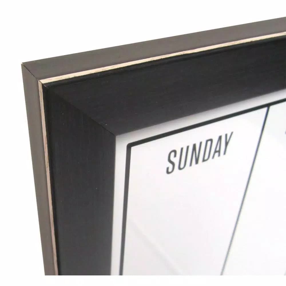 DesignOvation Wyeth Magnetic Dry Erase Weekly Calendar Memo Board with Frame