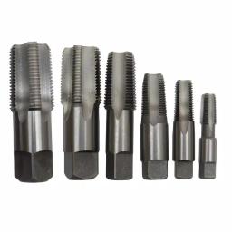 Drill America 6-Piece Carbon Steel NPT Pipe Tap Set (1/8 in. to 1 in.) thumbnail 2