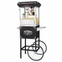 Great Northern Lincoln 8 oz. Antique Black Popcorn Machine with Cart thumbnail 1
