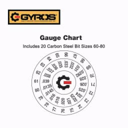Gyros Carbon Steel Wire Gauge Drill Bit Dome Set, #61 - #80 (20-Piece) thumbnail 5