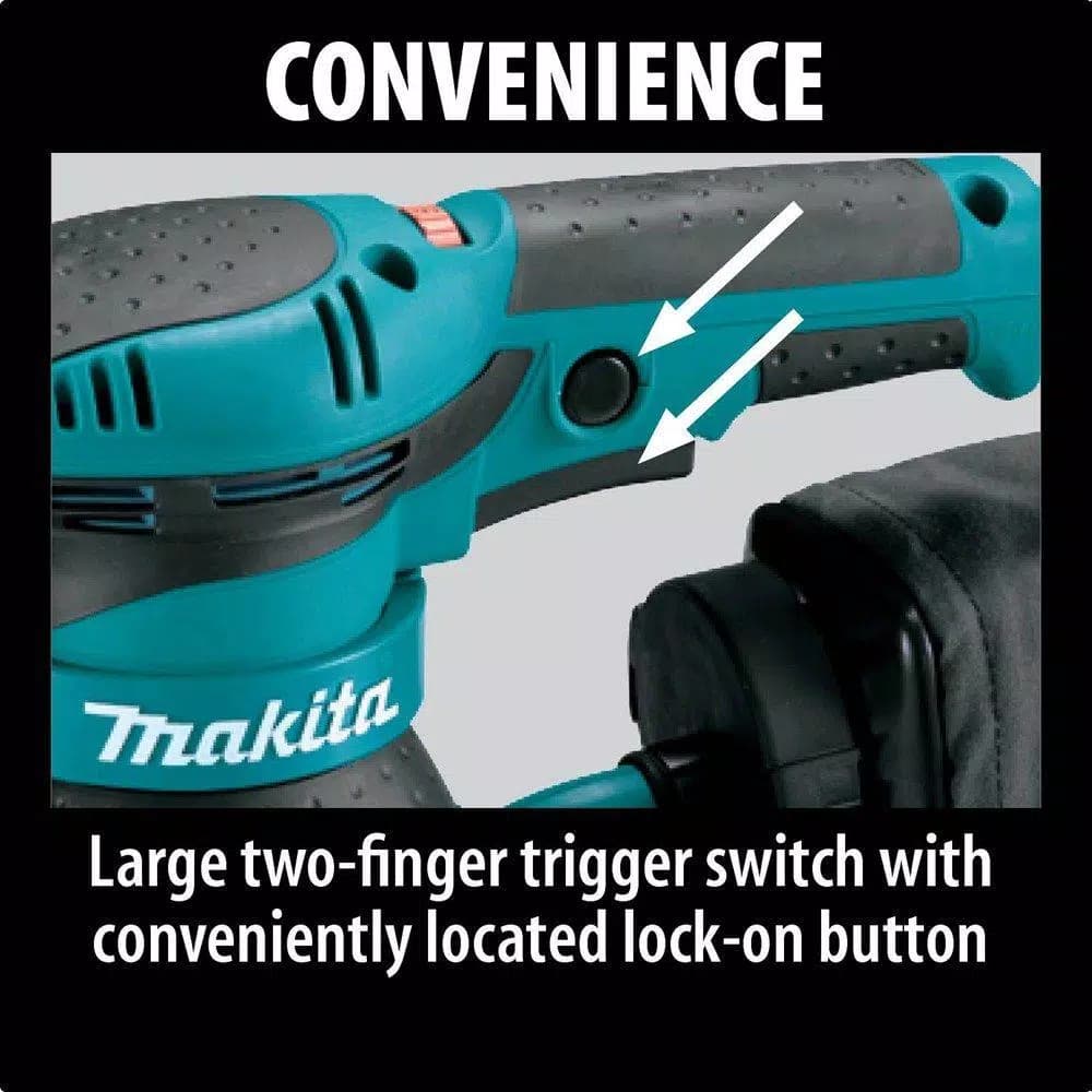 Makita BO5041 5 in. Corded Variable Speed Random Orbital Sander with Dust Bag