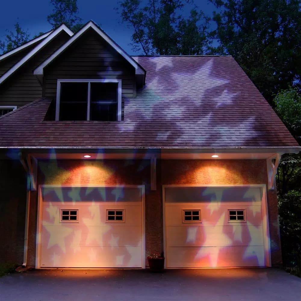 LUMABASE White Stars LED Projector Light - Rotating Indoor/Outdoor Holiday Decor