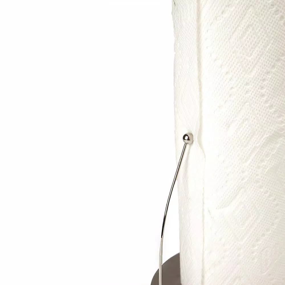 Mind Reader Stainless Steel Free Standing Paper Towel Holder - Heavy Base Silver