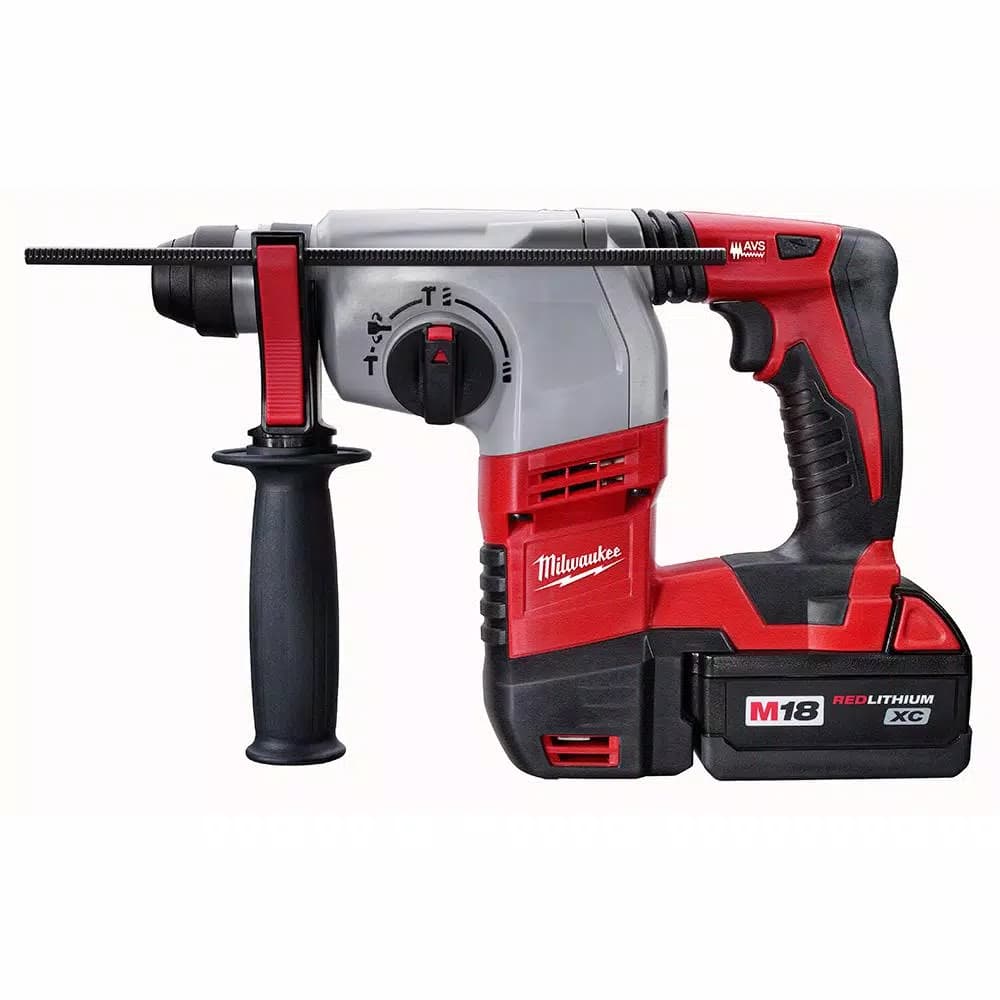 Milwaukee M18 18V SDS-Plus Cordless Rotary Hammer Kit with (2) 3.0Ah Batteries, Charger, and Hard Case