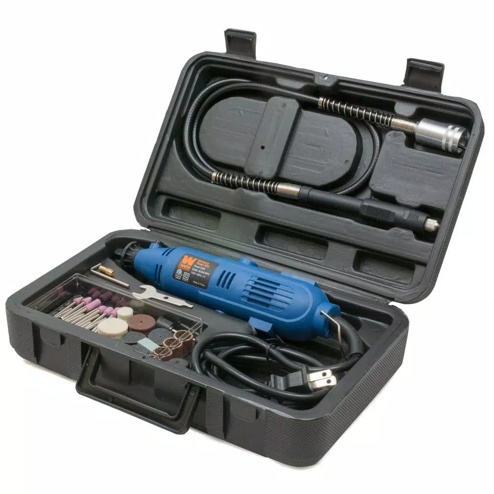 WEN Rotary Tool Kit with Flex Shaft, 8000-30000 RPM Variable Speed, 80 Accessories