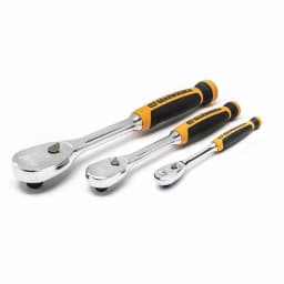 GearWrench 3-Piece 90-Tooth Dual Material Ratchet Set, 1/4 in., 3/8 in., and 1/2 in. thumbnail 2