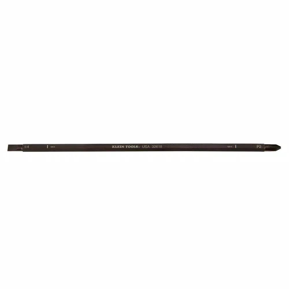 Klein Tools Replacement Adjustable Length Screwdriver Blades, #2 Phillips & 1/4 in. Slotted