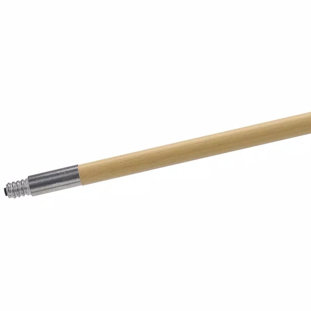Carlisle Lumathread 60 in. Wood Threaded Handle with Metal Tip (12-Pack)