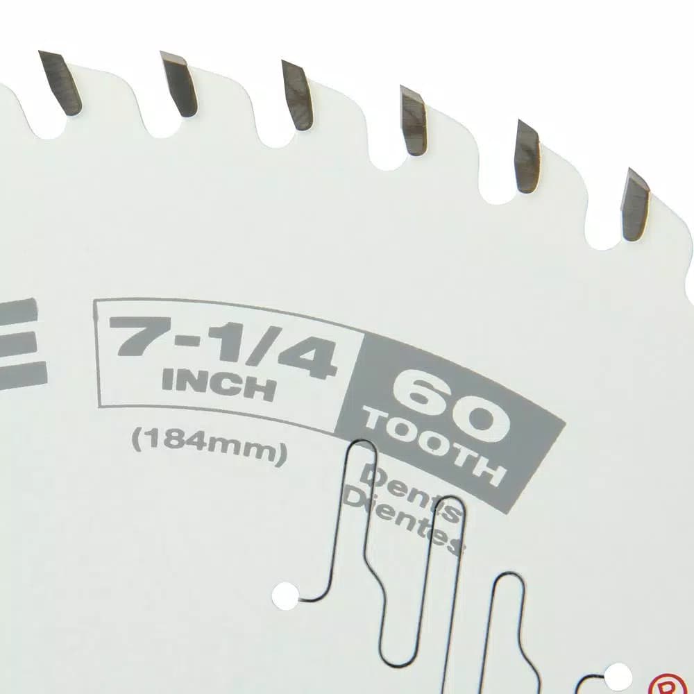 Milwaukee 7-1/4 in. 60-Tooth Ultra Fine Finish Circular Saw Blade