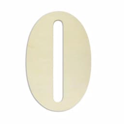 Jeff McWilliams Designs 18 in. Oversized Unfinished Wood Number 0 - Industrial Style Wall Decor thumbnail 1