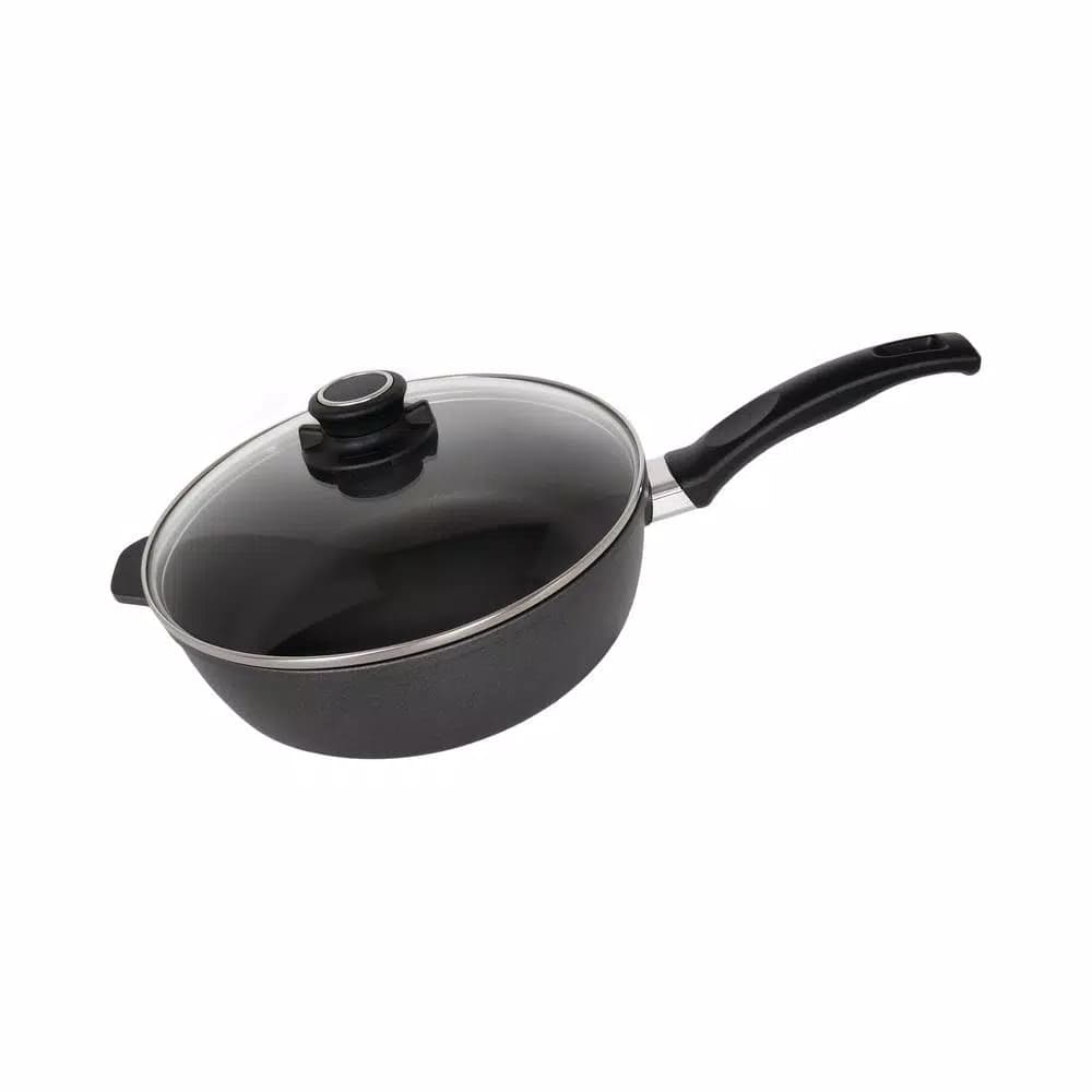 Swiss Diamond Swiss TITAN 11 in. Titanium Nonstick Saute Pan with Glass Lid, 4.3 Qt, Gray