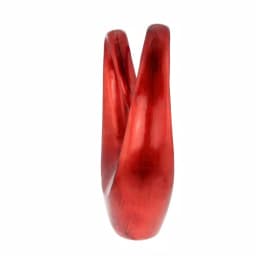 LITTON LANE 20 in. Red Polystone Abstract Infinity Sculpture - Modern Decorative Statuary thumbnail 3