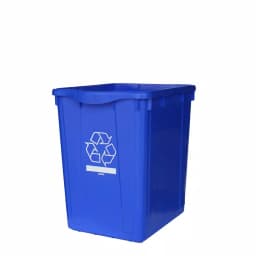 Enviro World 22 Gal. Blue Recycling Bin with Built-in Handles thumbnail 1