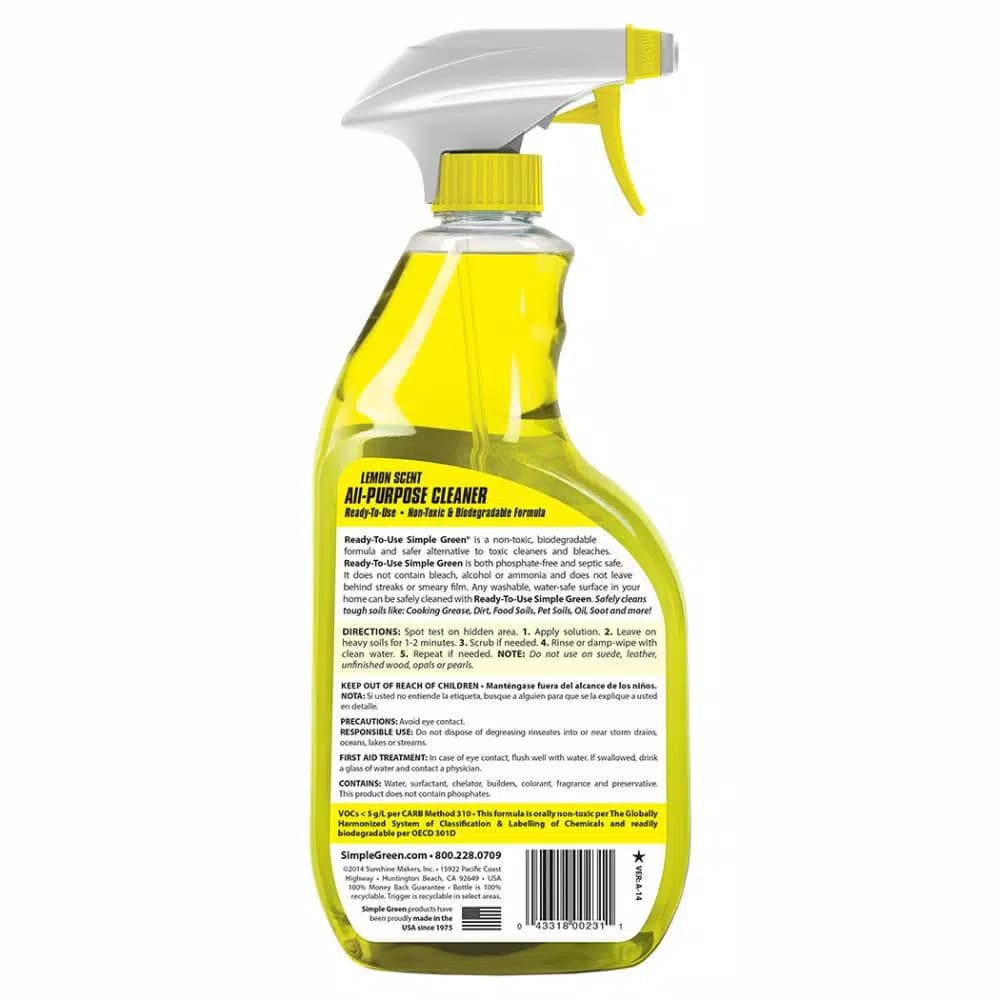 Simple Green Lemon Scent All-Purpose Cleaner, Ready-To-Use, 32 oz.