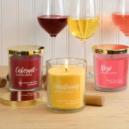 LUMABASE Wine Collection Scented Candle Set - 3 Pack Luxury Fragrance Jars thumbnail 5