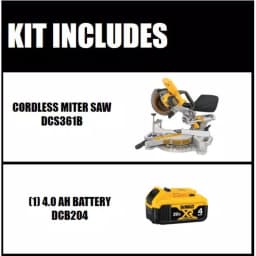 DEWALT 20V MAX Cordless 7-1/4 in. Sliding Compound Miter Saw Kit with 4.0Ah Battery thumbnail 2