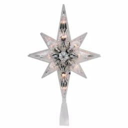 Northlight 10.75 in. Faceted Star of Bethlehem Christmas Tree Topper - Prelit Clear Lights thumbnail 1