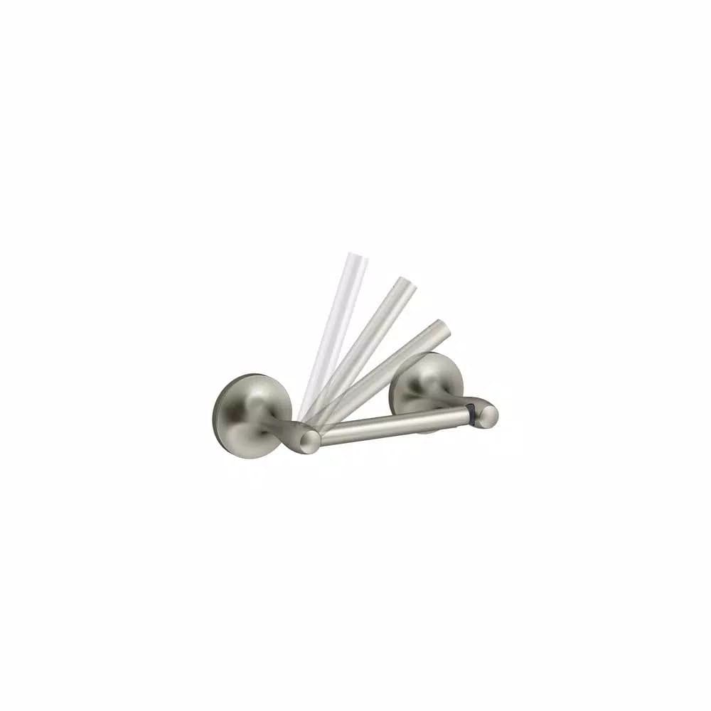 KOHLER Willamette Double Post Toilet Paper Holder, Vibrant Brushed Nickel
