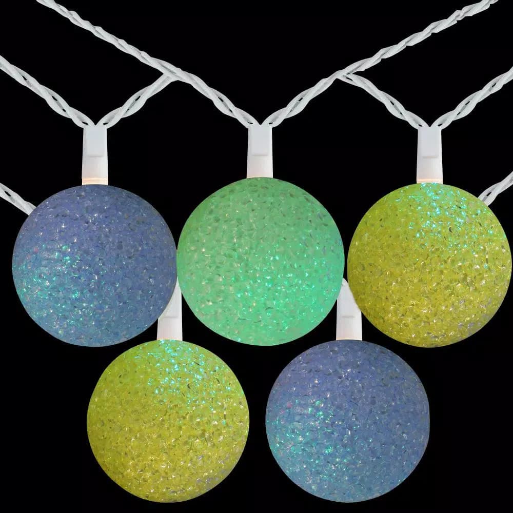 Northlight 7.5 ft. 10-Light Color Changing Sparkle Globe LED String Lights with White Wire