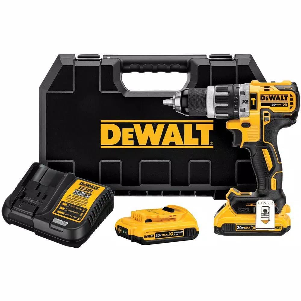 DEWALT 20V MAX XR Brushless 1/2 in. Hammer Drill/Driver Kit with (2) 20V 2.0Ah Batteries
