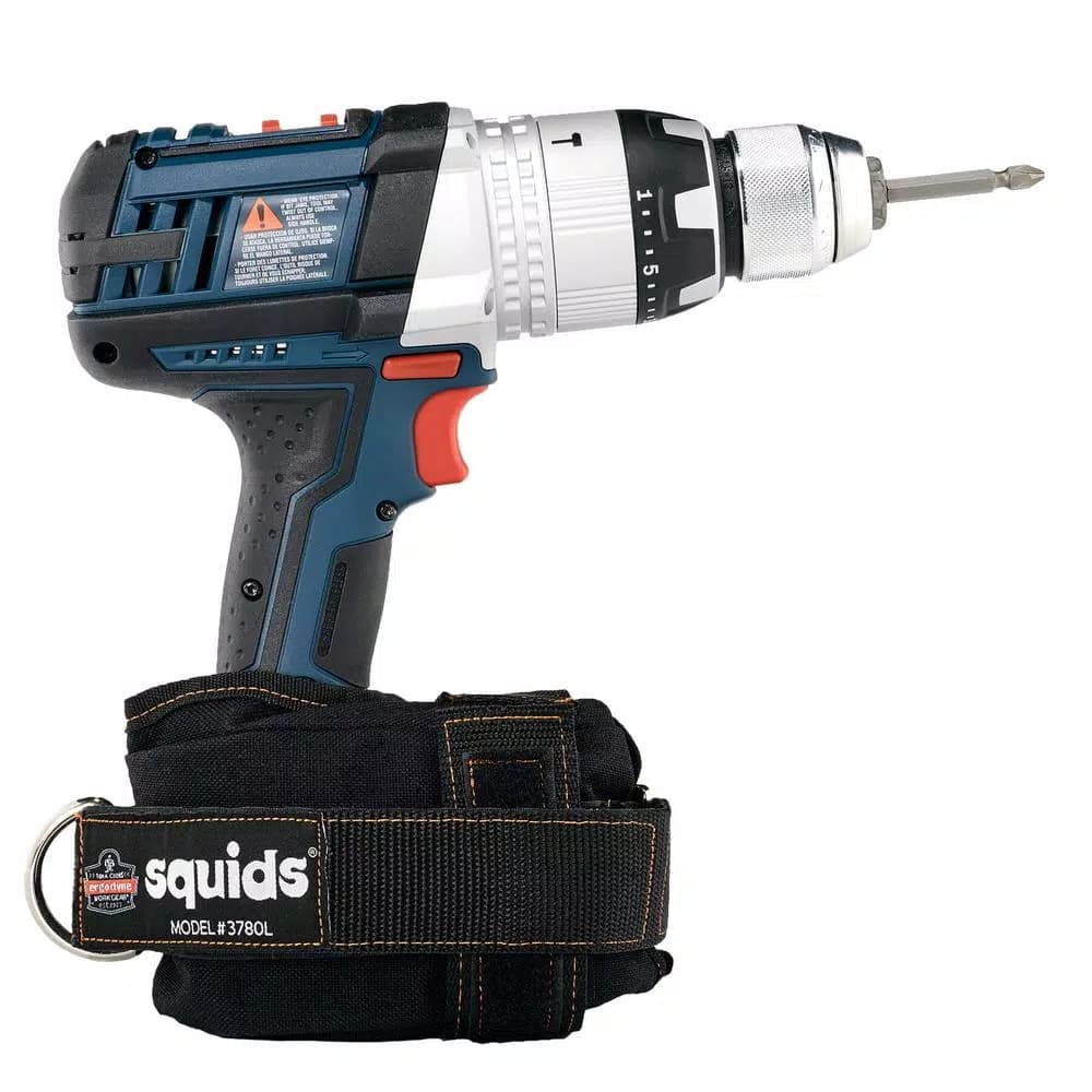 Ergodyne Squids 3191 Power Tool Tethering Kit with Single Carabiner Lanyard and Tool Trap