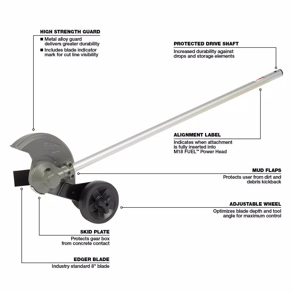 Milwaukee M18 FUEL 18V Brushless Cordless String Trimmer Kit with QUIK-LOK Edger Attachment