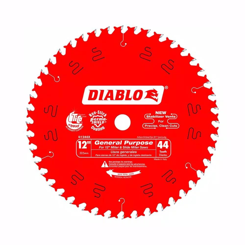 Diablo 12 in. x 44-Teeth General Purpose Carbide Circular Saw Blade