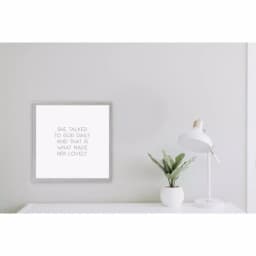 Petal Lane Home She Talked To God Daily Magnetic Memo Board, Warm Gray Vintage Frame thumbnail 2