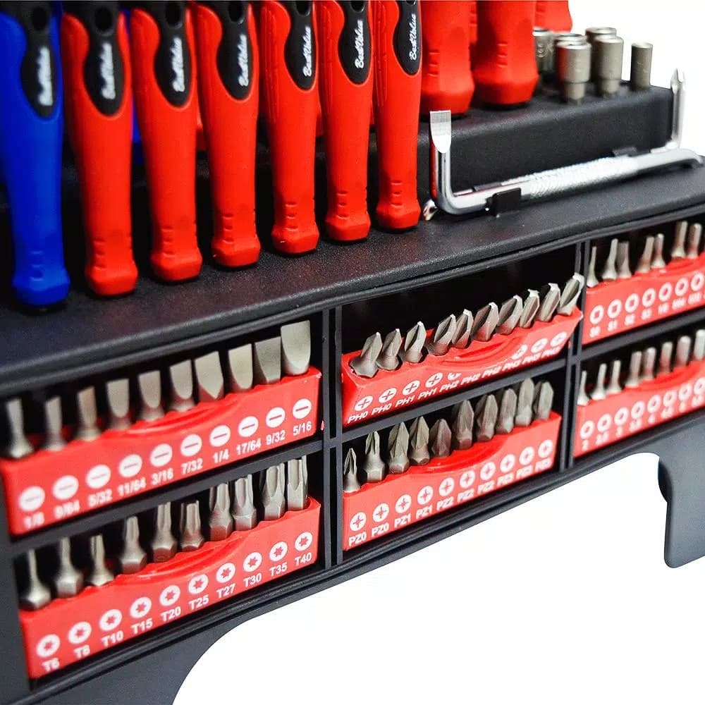 Best Value 101-Piece Screwdriver and Bit Set with Chrome Vanadium Steel Tools and Magnetic Tips
