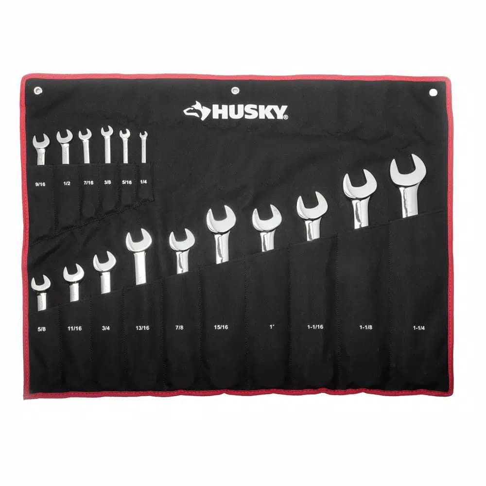 Husky 34-Piece Metric and SAE Ratcheting Wrench Set