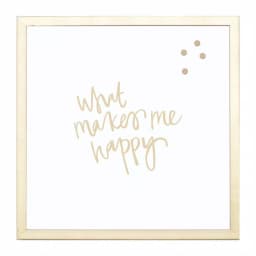 Petal Lane Home What Makes Me Happy Magnetic Memo Board with Gold Frame thumbnail 1
