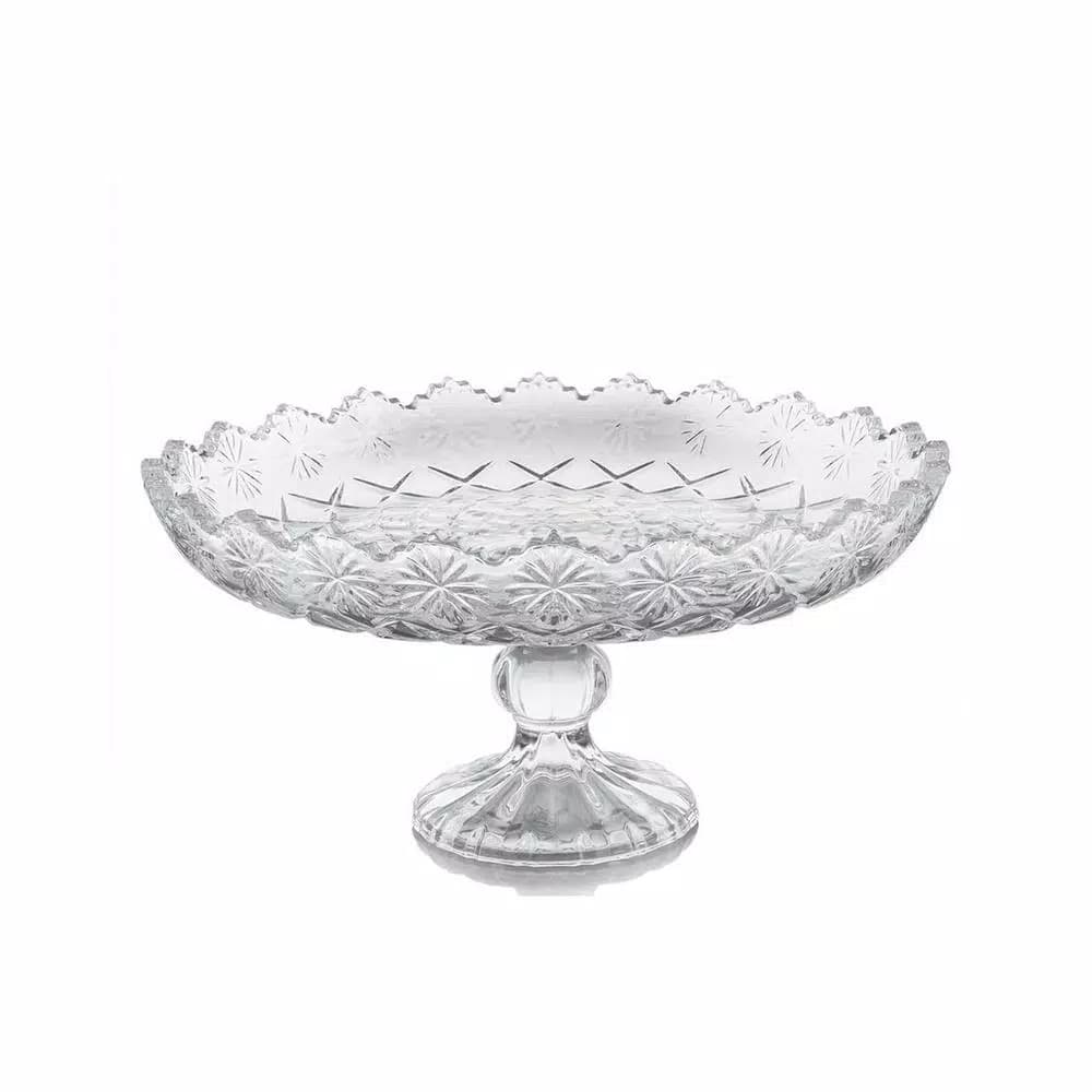 Gibson Home Jewelite 11.5 in. Clear Glass Footed Cake Stand