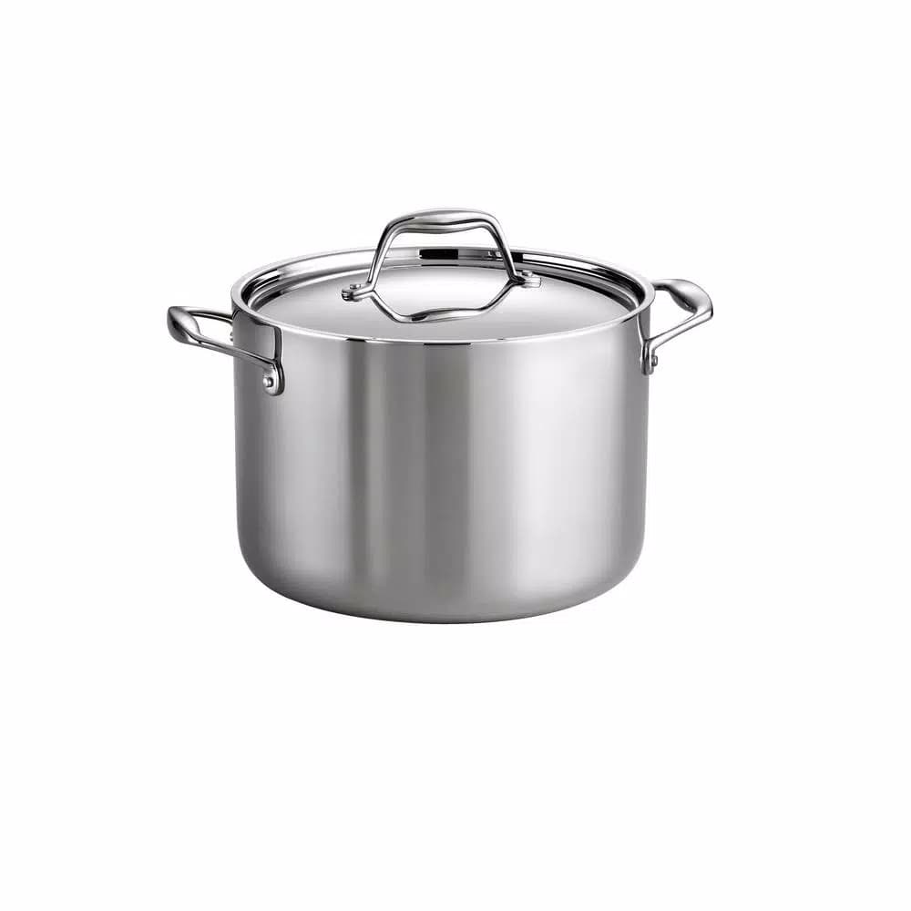 Tramontina Gourmet 8 Qt. Tri-Ply Clad Stainless Steel Stock Pot with Lid