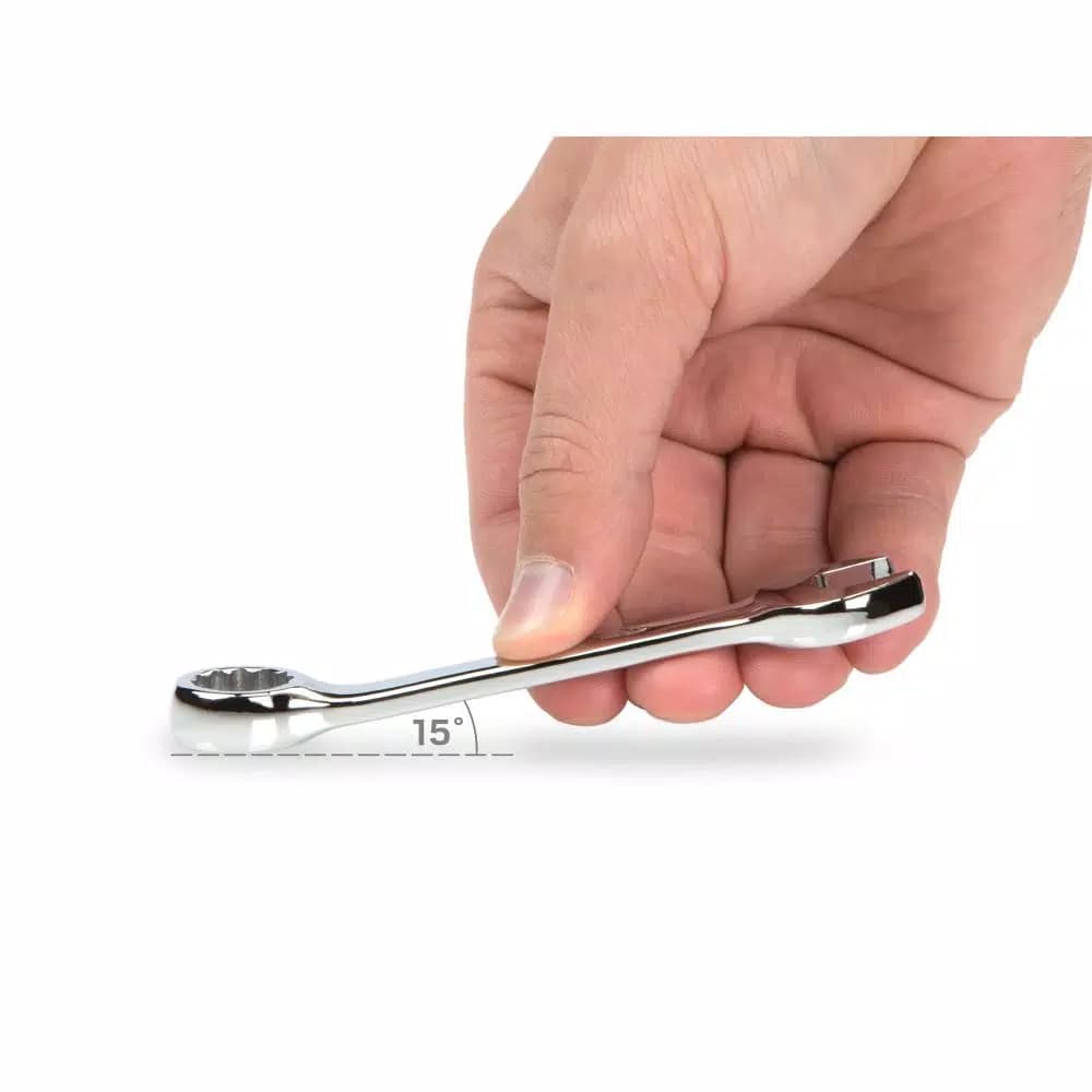 TEKTON 12-Piece Metric Stubby Combination Wrench Set, 8-19 mm