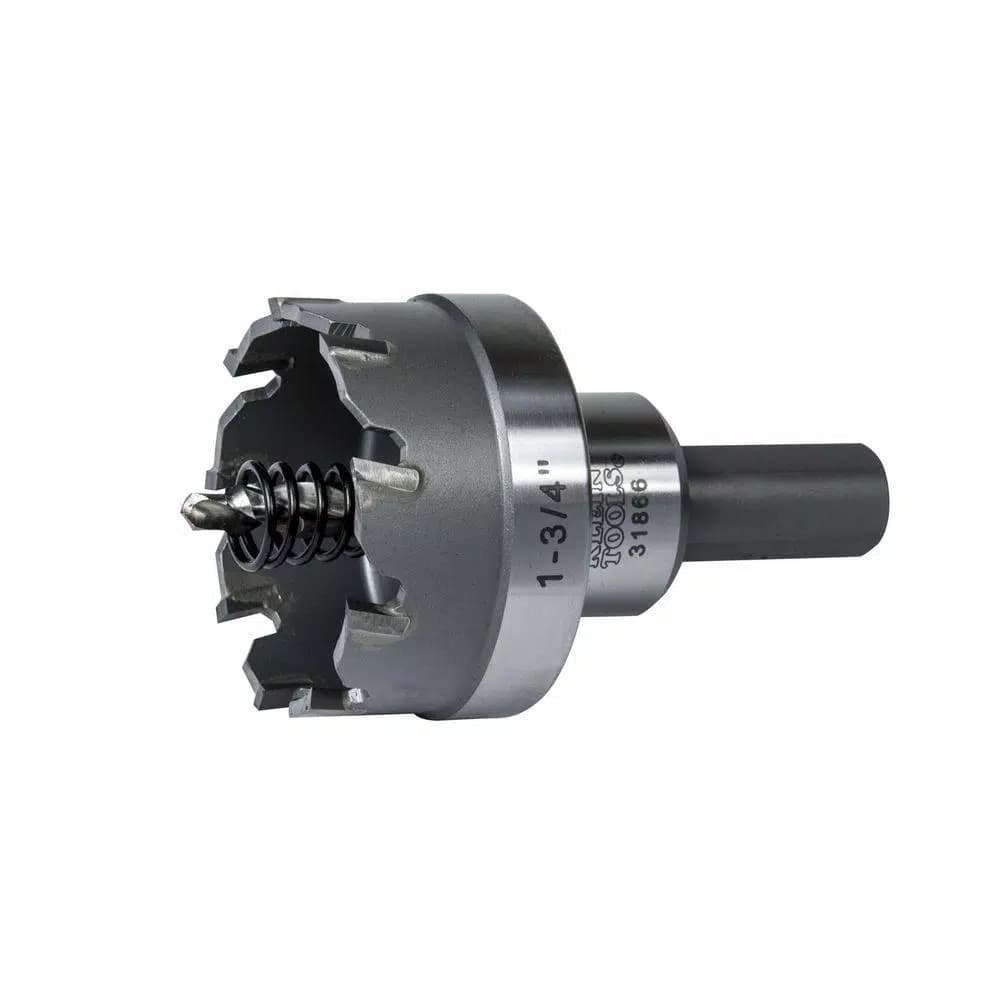 Klein Tools 1-3/4 in. Carbide Hole Cutter with Hex Shank and Integrated Flange