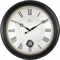FirsTime Adair 24 in. Round Wall Clock with Pendulum - Oil Rubbed Bronze thumbnail 2