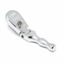 GearWrench 3/8 in. Drive 90-Tooth Stubby Flex Head Teardrop Ratchet, 5 in. thumbnail 1