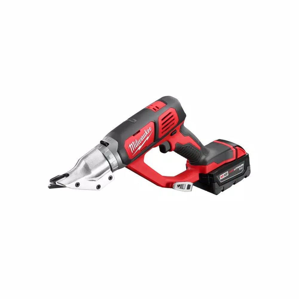 Milwaukee M18 18-Gauge Double Cut Metal Shear Kit with (2) 3.0 Ah Batteries, Charger, and Tool Bag