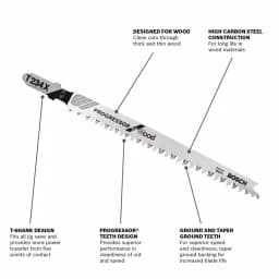 Bosch Progressor 4-1/2 in. High Carbon Steel T-Shank Jigsaw Blade Set for Wood, 35 TPI (3-Pack) thumbnail 2