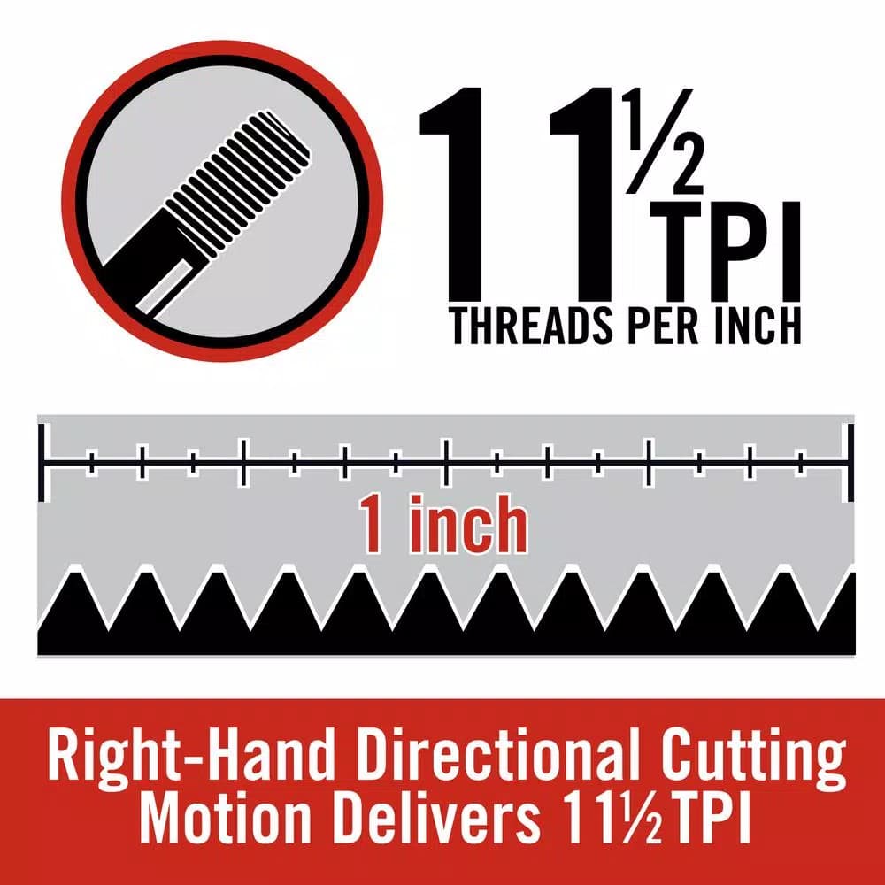 RIDGID 1 in. OO-R NPT Right-Hand 11-1/2 TPI Alloy Die Head